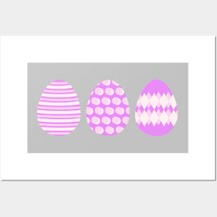 Eggspert Easter Eggs - Decorated Eggs in Pink Posters and Art